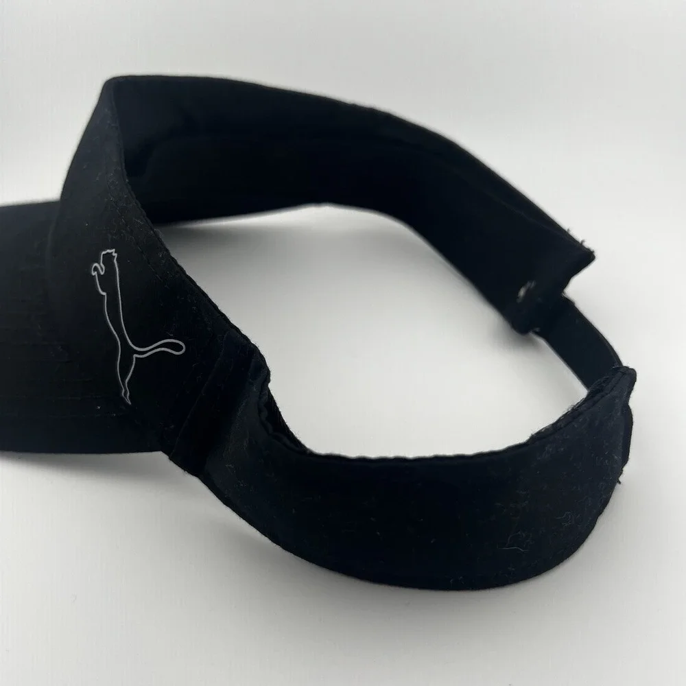 Puma Black Golf Visor Adjustable One Size Athletic Sports Hat